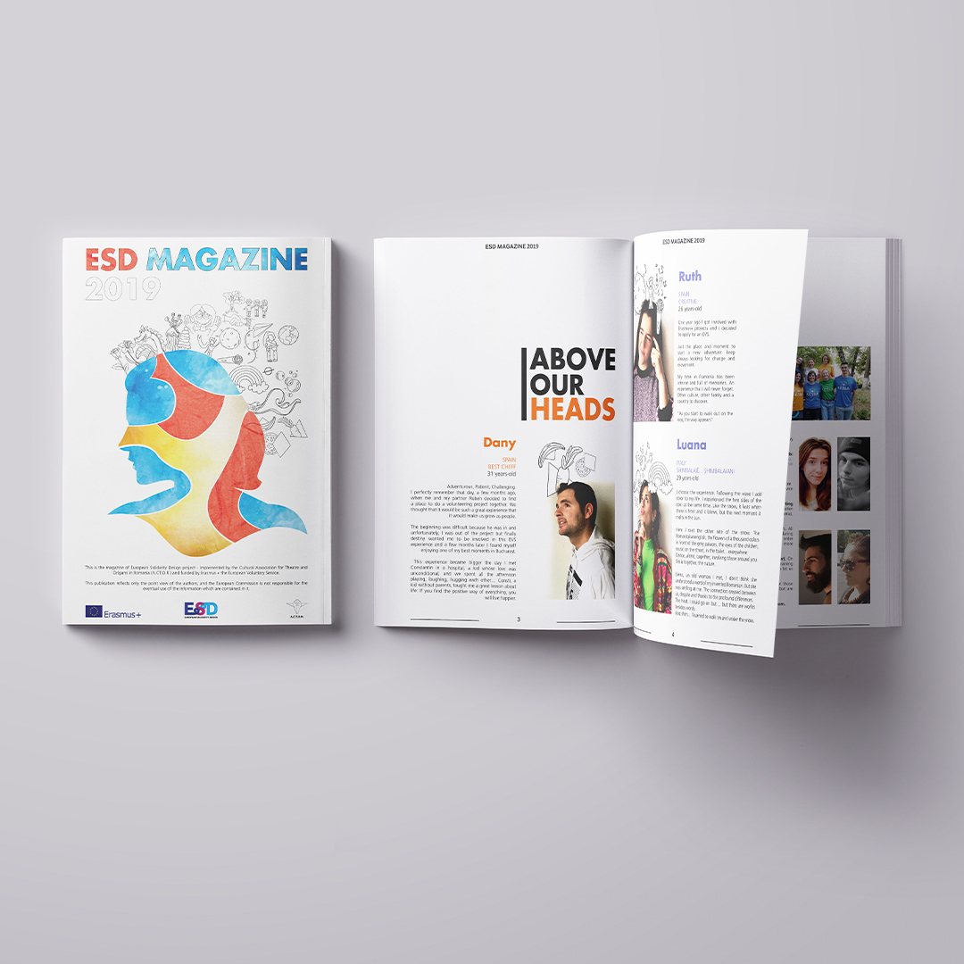 Diseño editorial con mirada social, por Rubén Romo Design durante Voluntariado Europeo en Rumanía
