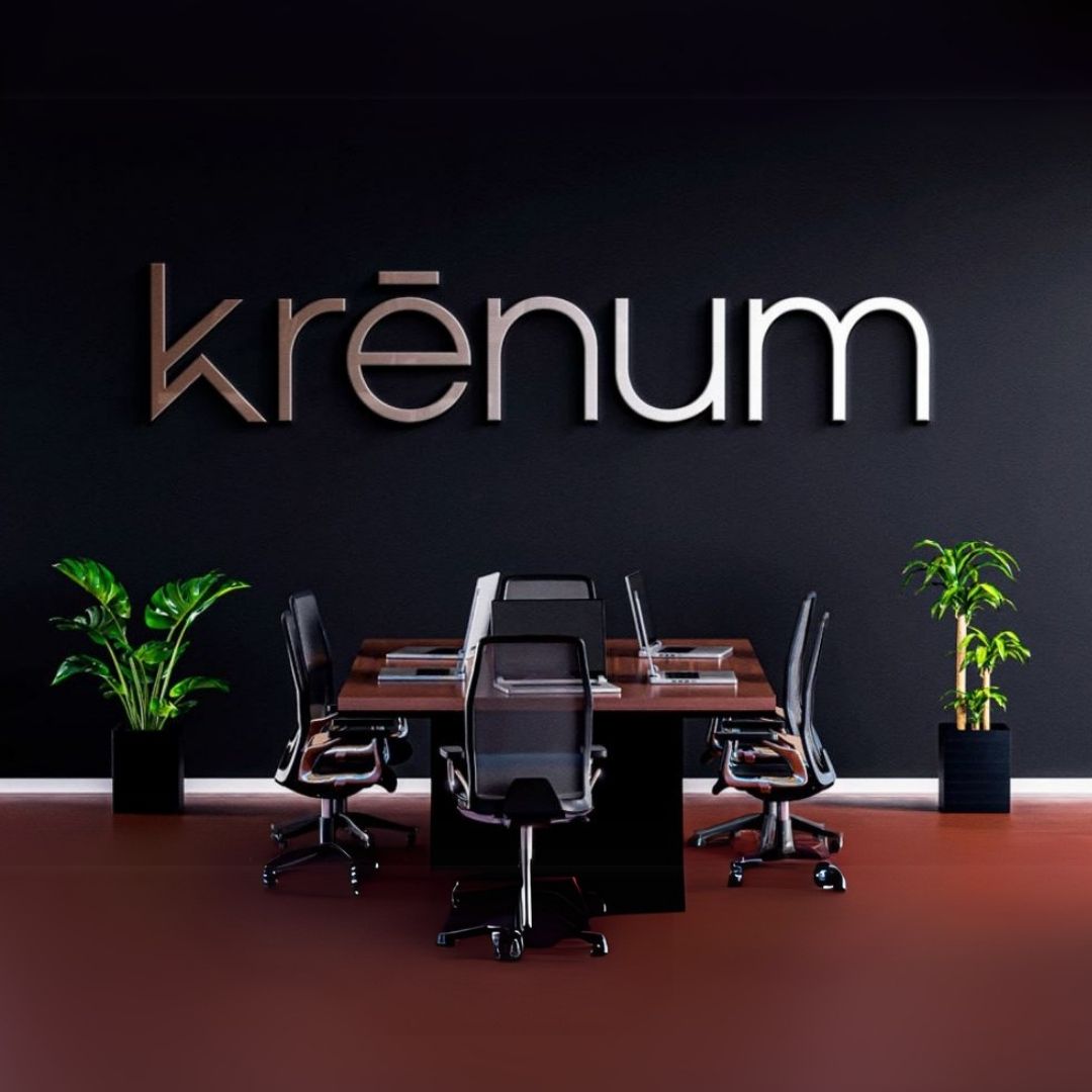 Aplicación del logotipo, creación de naming, por Rubén Romo Design para Krenum, arquitectos